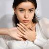 CUBIC ZIRCONIUM DÉCOR CUFF RING - Image 4