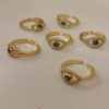 CUBIC ZIRCONIUM DÉCOR CUFF RING - Image 2