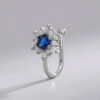 DELICATE BLUE FLOWER NOSE RING
