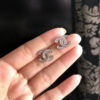 SILVER STERLING C STUDS - Image 4