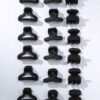 SOLID BLACK MINI HAIR CLAWS