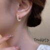 MINI PEARL SWIRL HOOPS - Image 2