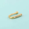GOLDEN DELICATE LINE NOSE RING - Image 5
