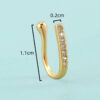GOLDEN DELICATE LINE NOSE RING - Image 3