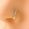 GOLDEN DELICATE LINE NOSE RING