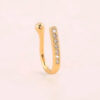 GOLDEN DELICATE LINE NOSE RING - Image 4