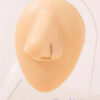 SILVER DELICATE LINE NOSE RING