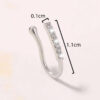 SILVER DELICATE LINE NOSE RING - Image 4
